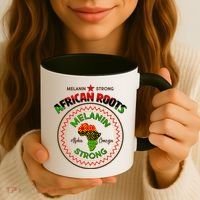 Melanin Strong African Roots Emblem Coffee Mug thumb 3