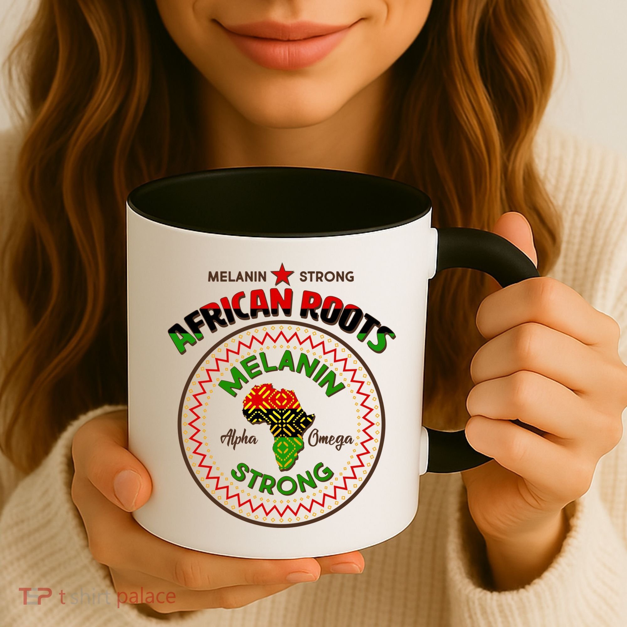 Melanin Strong African Roots Emblem Coffee Mug