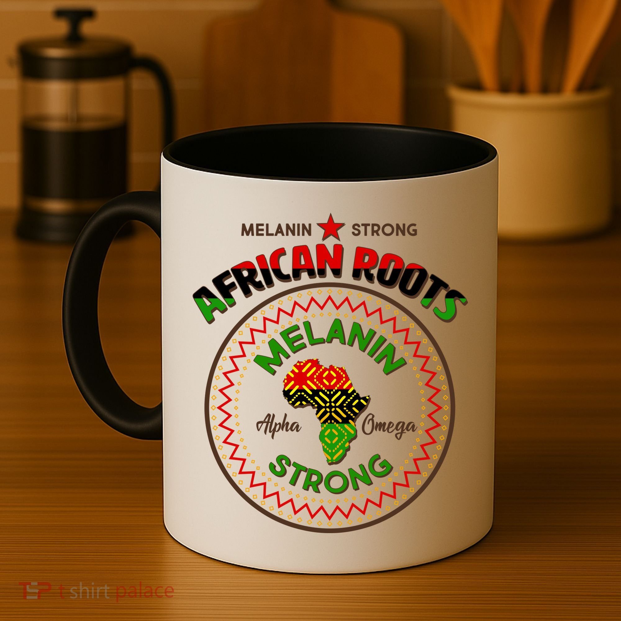 Melanin Strong African Roots Emblem Coffee Mug