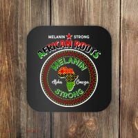 Melanin Strong African Roots Emblem Coaster thumb 0
