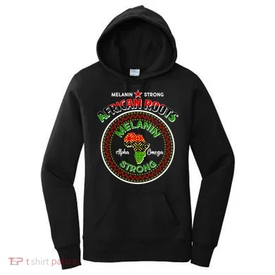 Melanin Strong African Roots Emblem Women's Hoodie