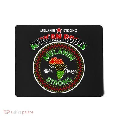 Melanin Strong African Roots Emblem Mousepad