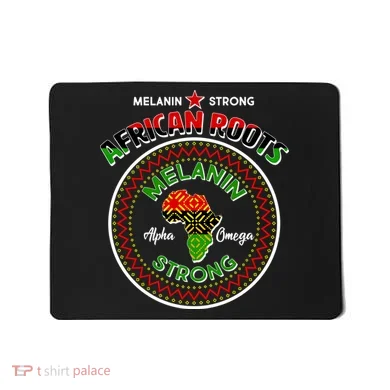Melanin Strong African Roots Emblem Mousepad
