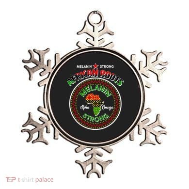 Melanin Strong African Roots Emblem Ornament