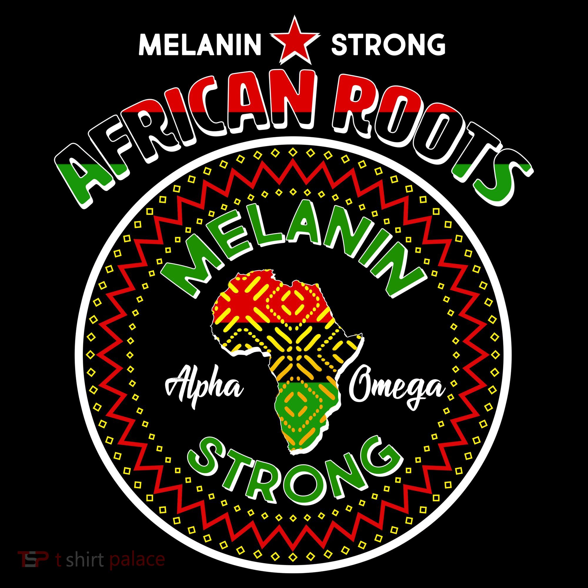 Melanin Strong African Roots Emblem Ornament