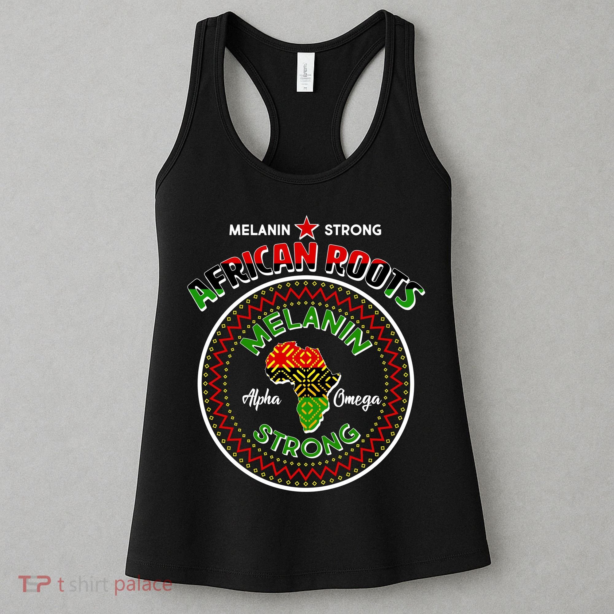 Melanin Strong African Roots Emblem Women's Tank Top