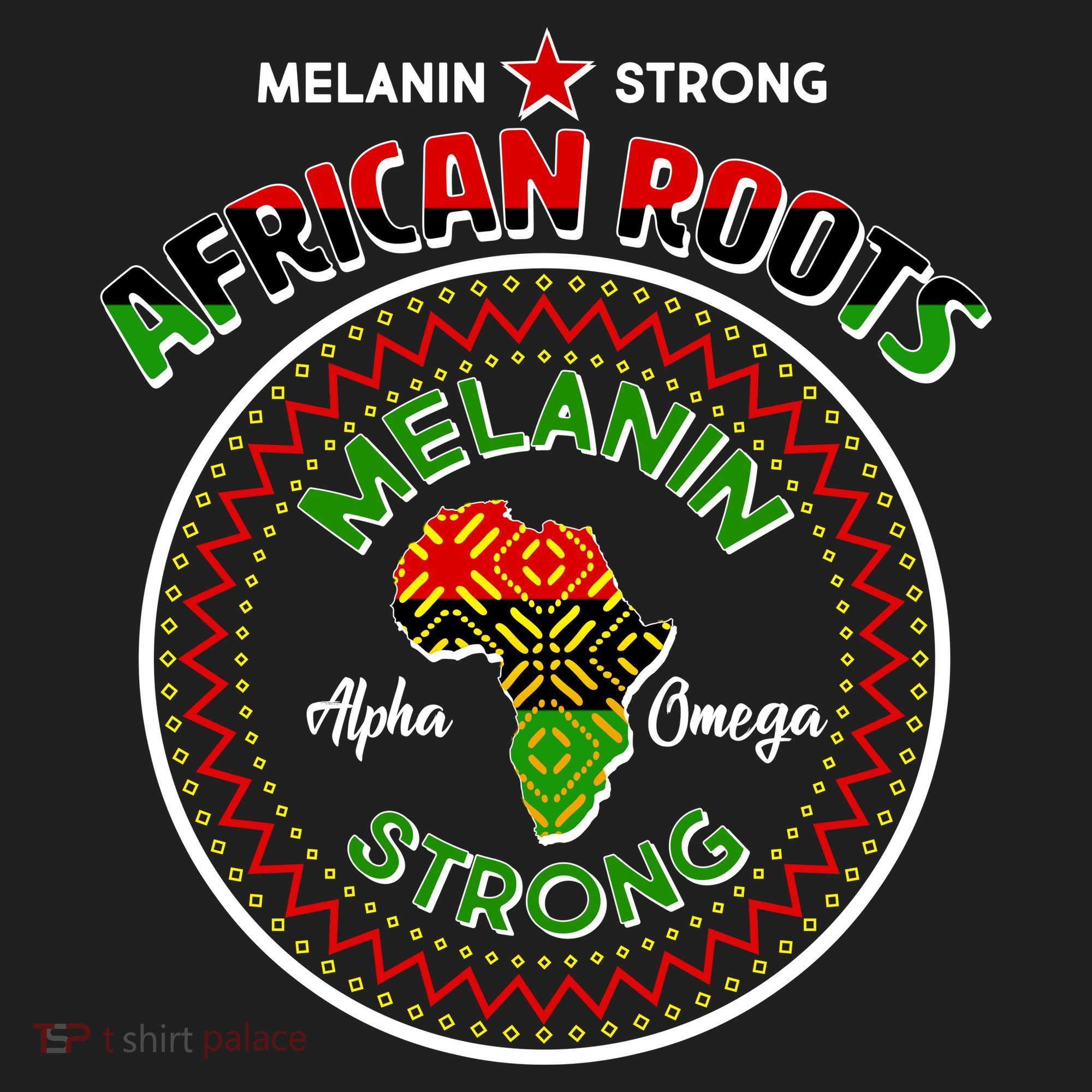 Melanin Strong African Roots Emblem Golf Towel