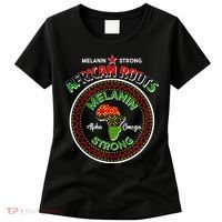 Melanin Strong African Roots Emblem Women's T-Shirt thumb 0
