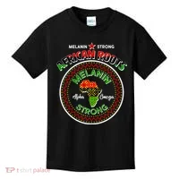Melanin Strong African Roots Emblem Kids T-Shirt thumb 0