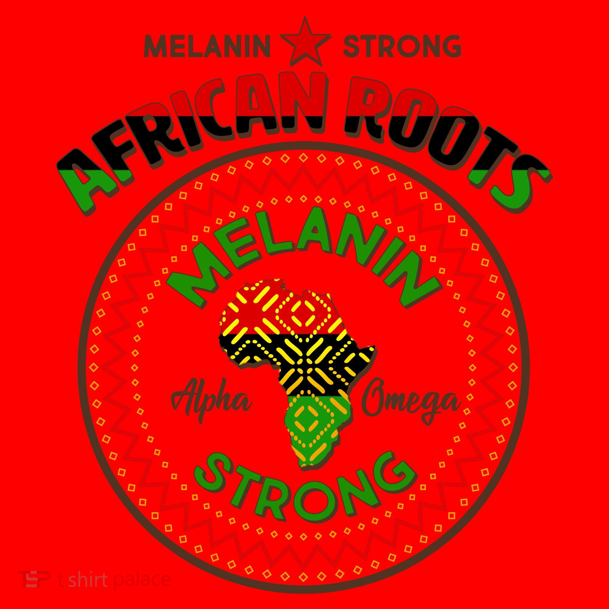Melanin Strong African Roots Emblem Santa Hat
