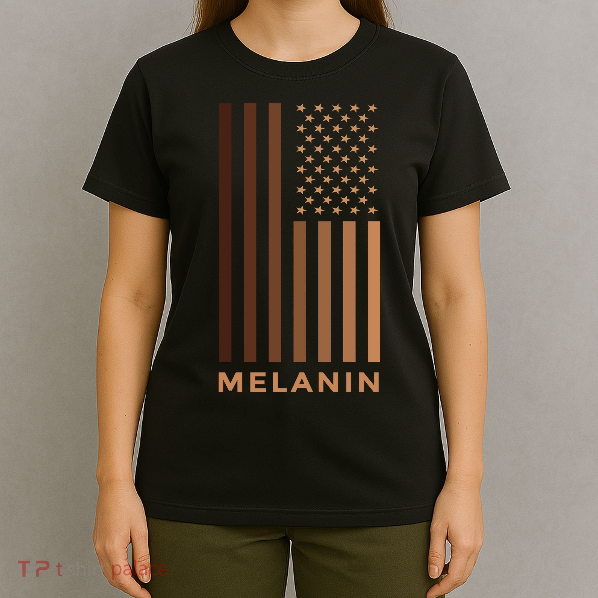 Melanin USA Flag T-Shirt