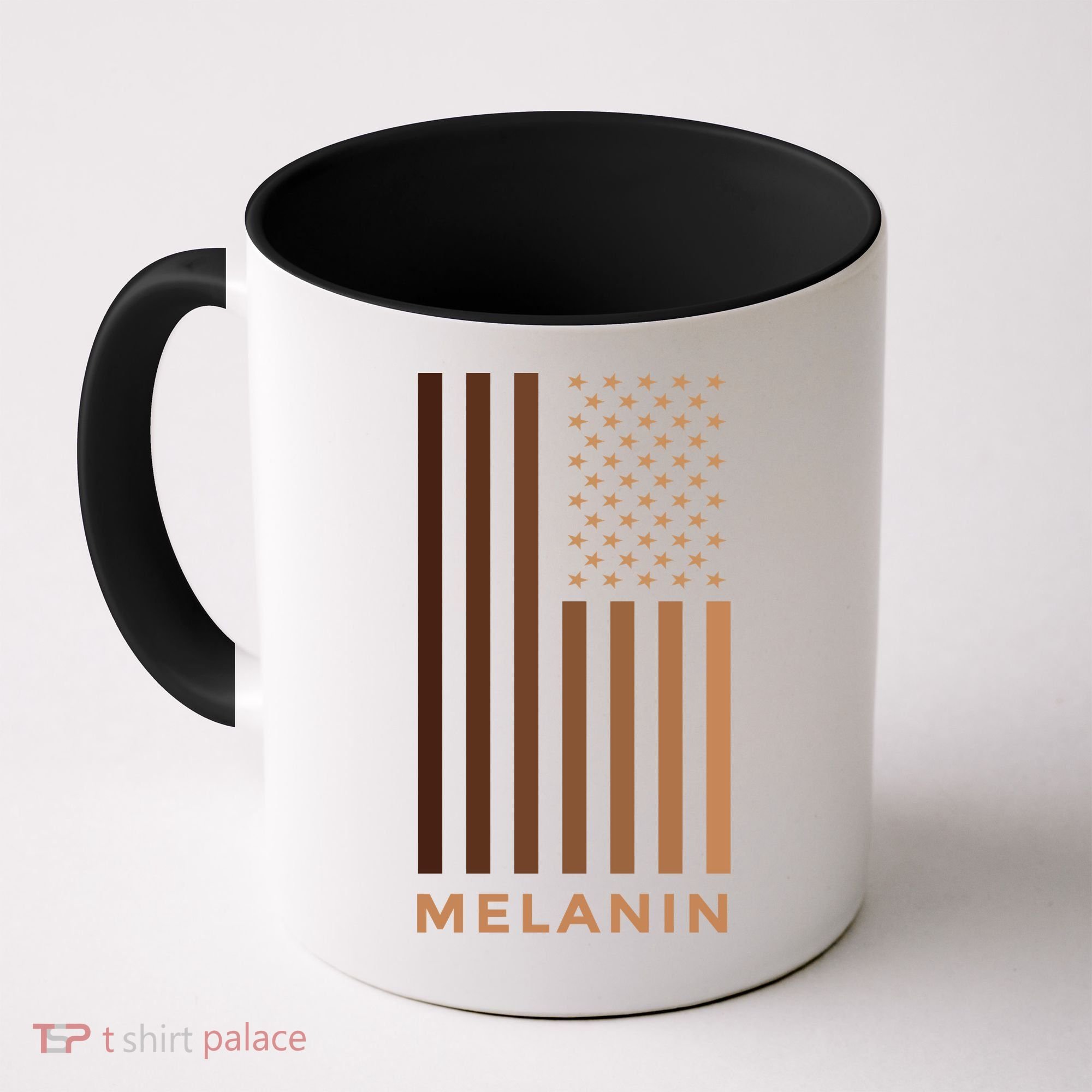 Melanin USA Flag Coffee Mug