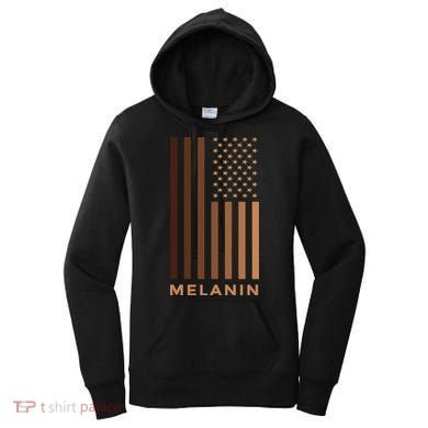 Melanin USA Flag Women's Hoodie