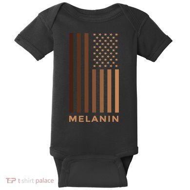 Melanin USA Flag Baby Bodysuit
