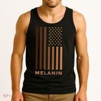 Melanin USA Flag Tank Top thumb 3