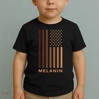 Melanin USA Flag Toddler T-Shirt thumb 2
