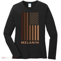 Melanin USA Flag Women's Long Sleeve Shirt thumb 0