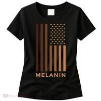 Melanin USA Flag Women's T-Shirt thumb 0