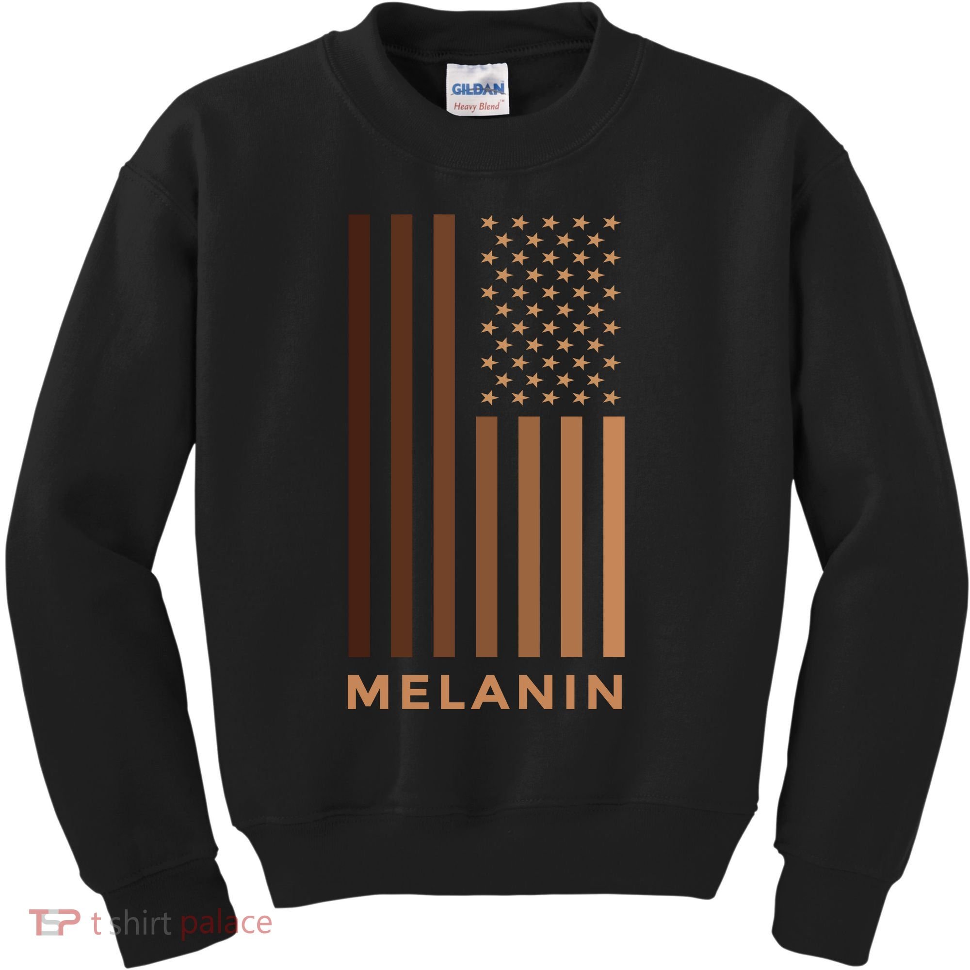 Melanin USA Flag Kids Sweatshirt