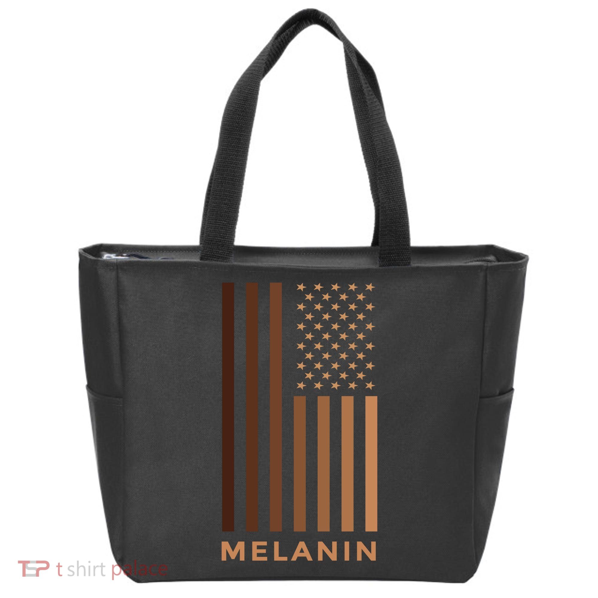 Melanin USA Flag Tote Bag