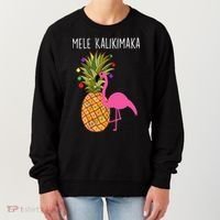 Mele Kalikimaka Flamingo Christmas Women's Sweatshirt thumb 0