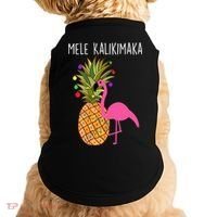 Mele Kalikimaka Flamingo Christmas Doggie Tank thumb 0