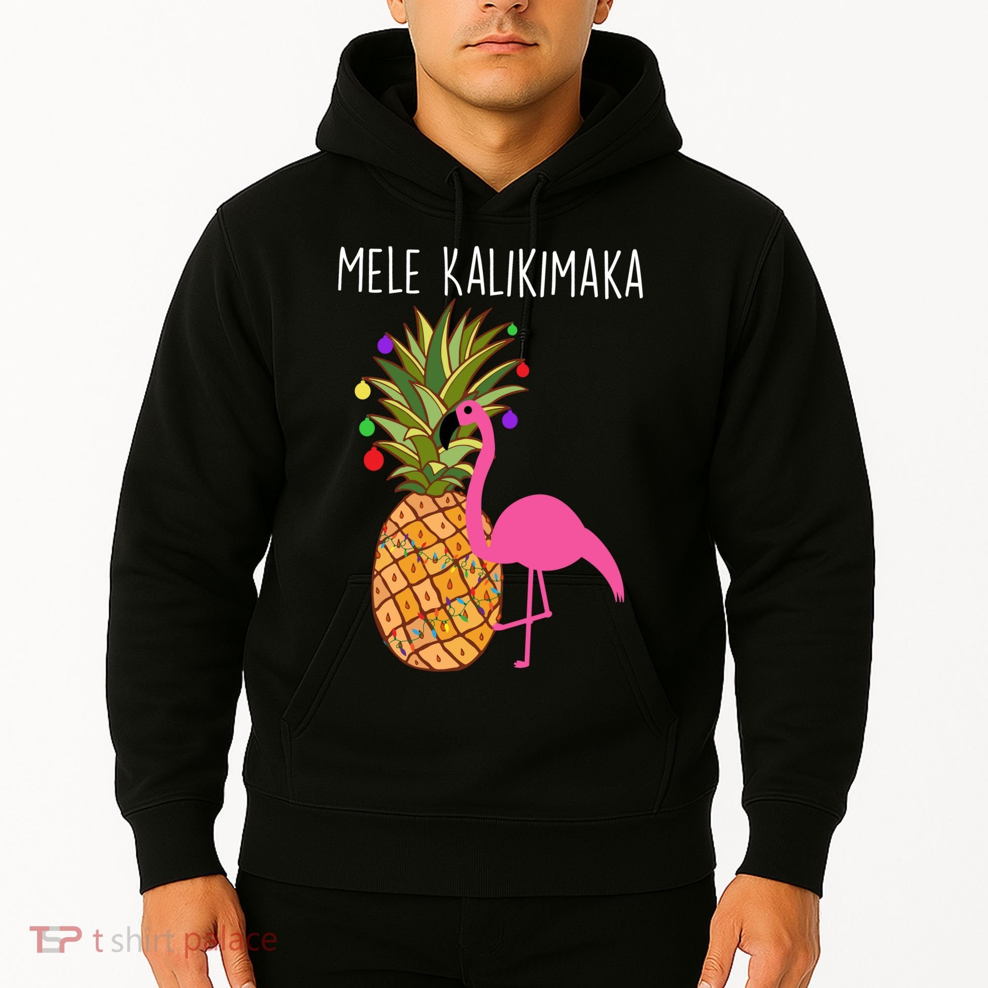 Mele Kalikimaka Flamingo Christmas Hoodie