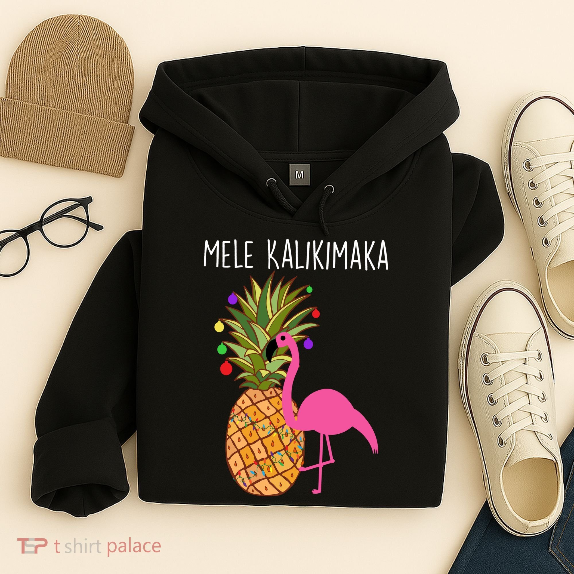 Mele Kalikimaka Flamingo Christmas Hoodie
