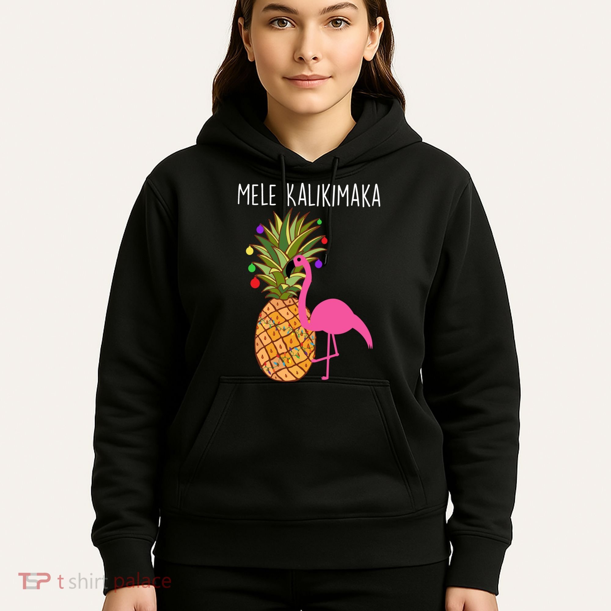 Mele Kalikimaka Flamingo Christmas Hoodie