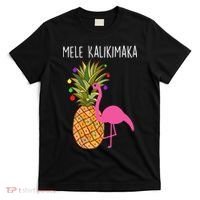 Mele Kalikimaka Flamingo Christmas T-Shirt thumb 0