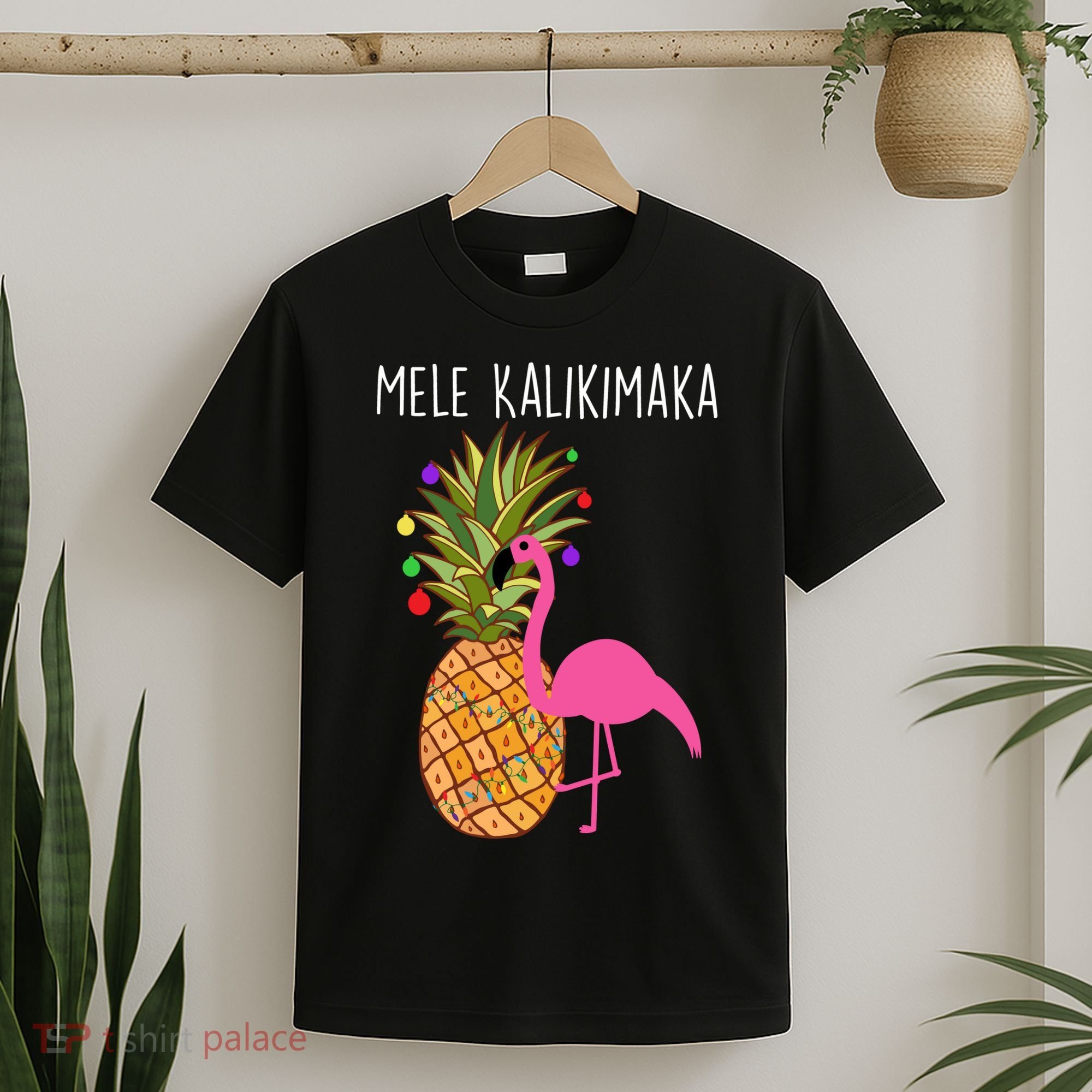 Mele Kalikimaka Flamingo Christmas T-Shirt