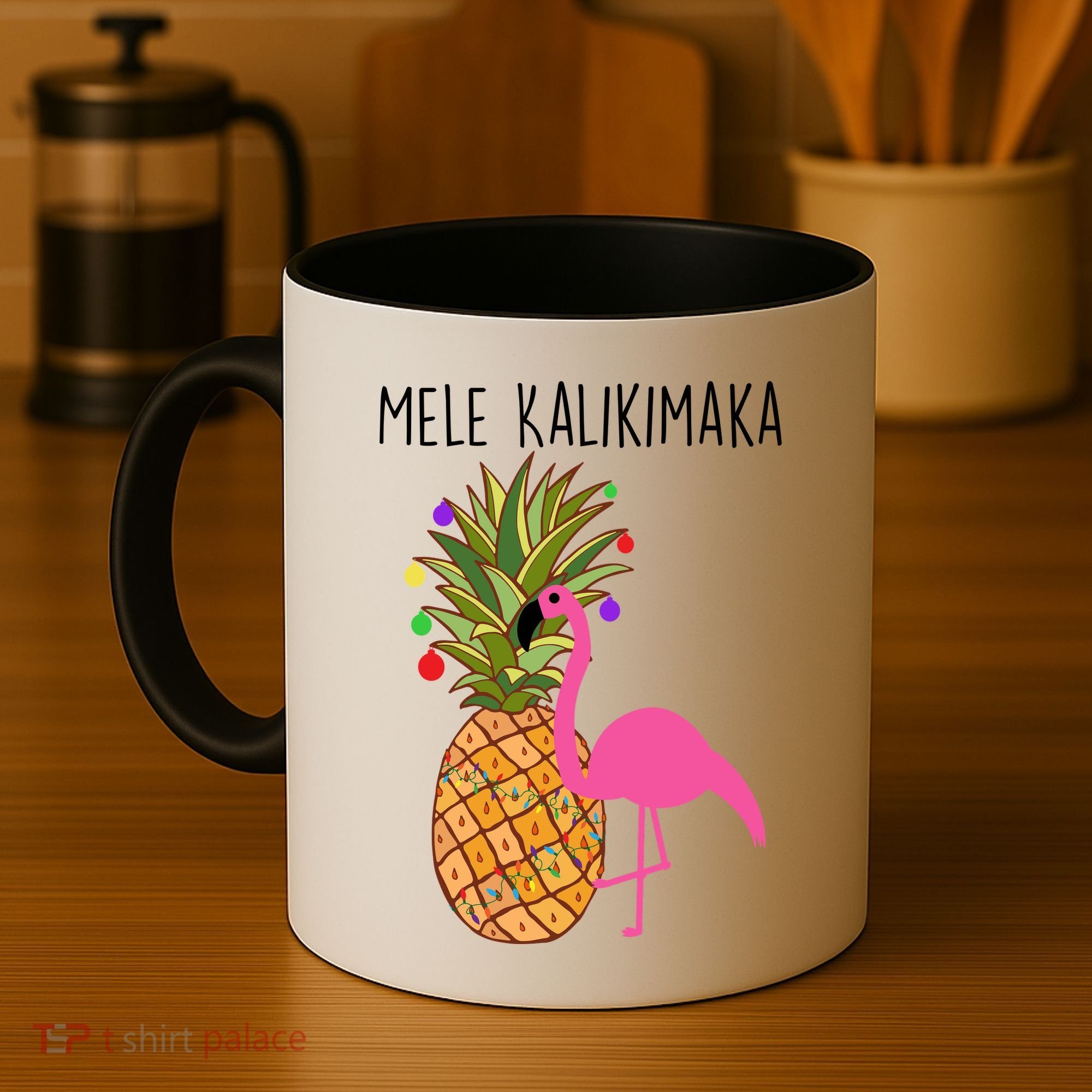 Mele Kalikimaka Flamingo Christmas Coffee Mug