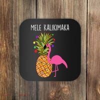 Mele Kalikimaka Flamingo Christmas Coaster thumb 0