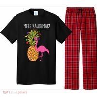 Mele Kalikimaka Flamingo Christmas Pajama Set thumb 0