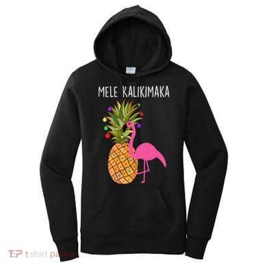 Mele Kalikimaka Flamingo Christmas Women's Hoodie