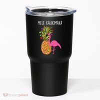 Mele Kalikimaka Flamingo Christmas Tumbler thumb 0
