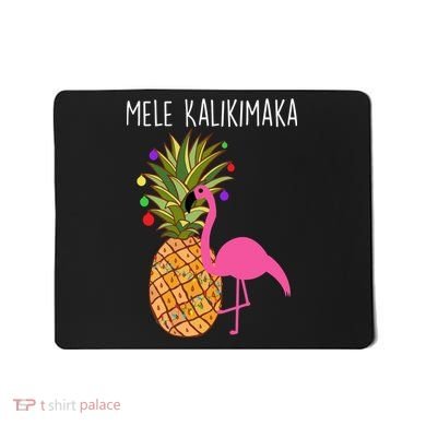 Mele Kalikimaka Flamingo Christmas Mousepad