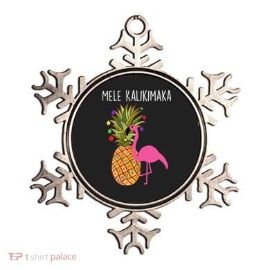 Mele Kalikimaka Flamingo Christmas Ornament