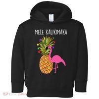 Mele Kalikimaka Flamingo Christmas Toddler Hoodie thumb 0