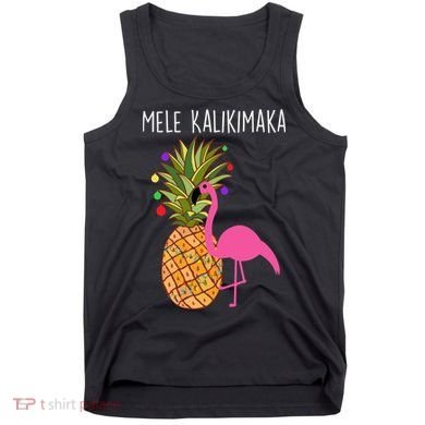 Mele Kalikimaka Flamingo Christmas Tank Top