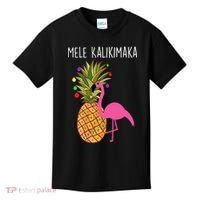 Mele Kalikimaka Flamingo Christmas Kids T-Shirt thumb 0