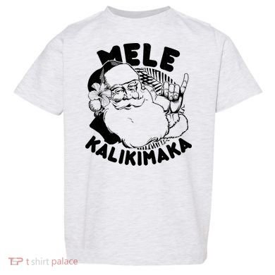 Mele Kalikimaka Santa Claus Toddler T-Shirt