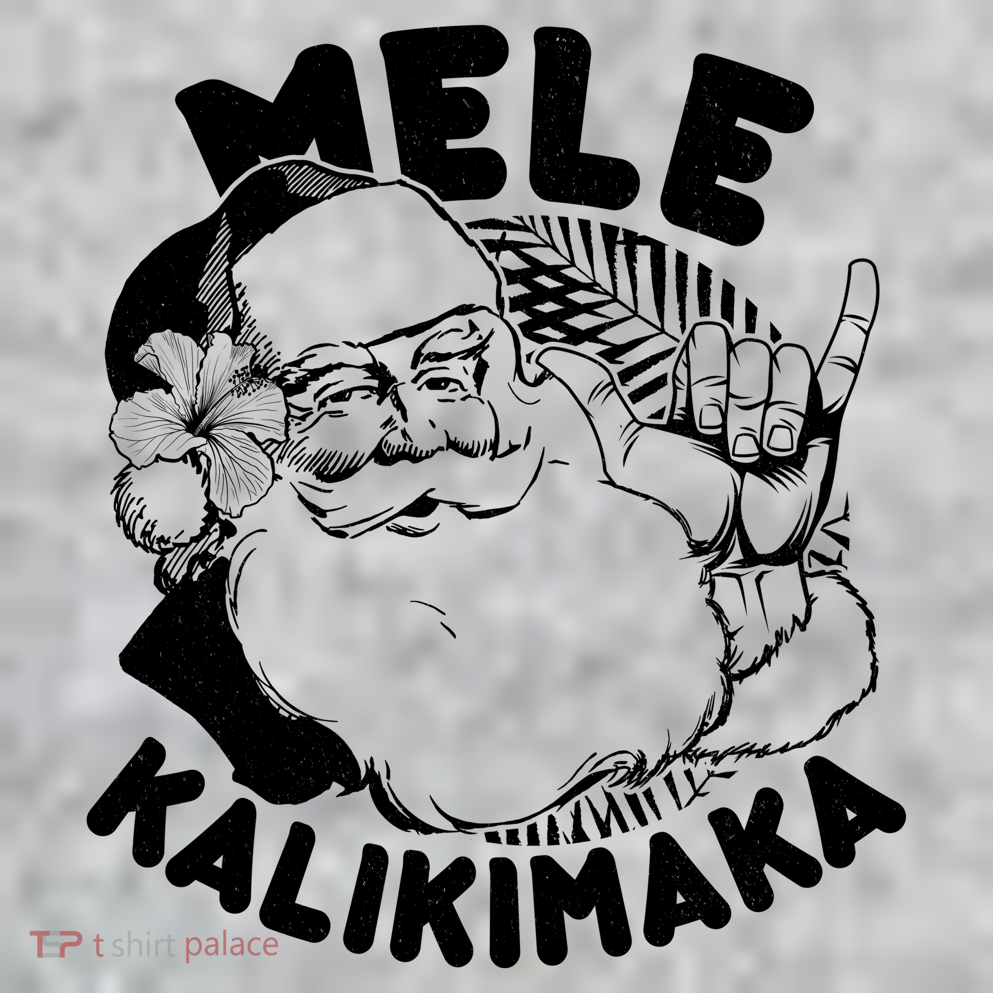 Mele Kalikimaka Santa Claus Toddler T-Shirt