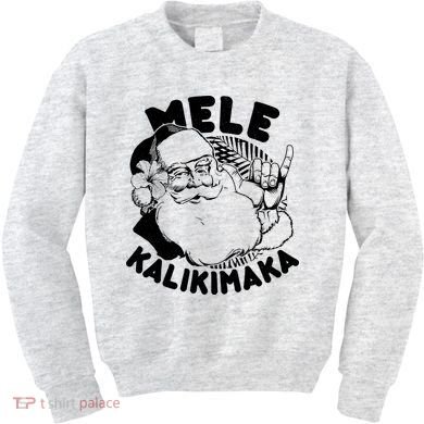 Mele Kalikimaka Santa Claus Kids Sweatshirt