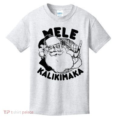 Mele Kalikimaka Santa Claus Kids T-Shirt