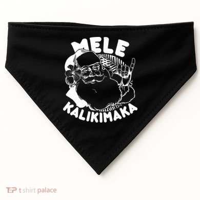 Mele Kalikimaka Santa Claus USA-Made Doggie Bandana