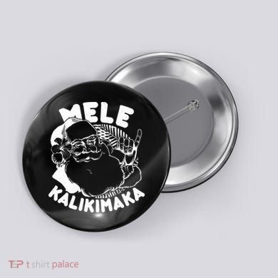 Mele Kalikimaka Santa Claus Button