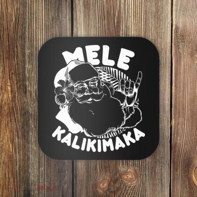 Mele Kalikimaka Santa Claus Coaster