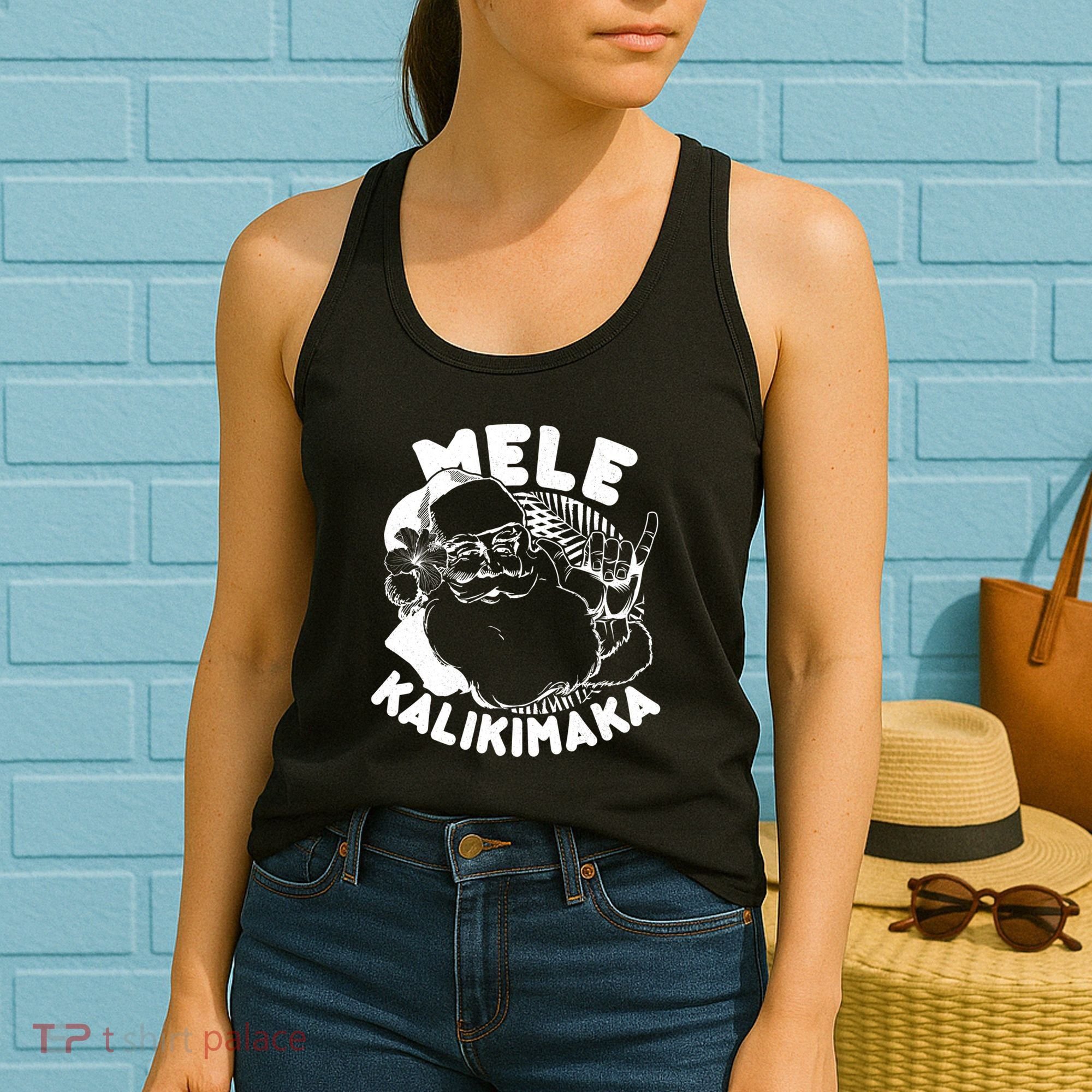 Mele Kalikimaka Santa Claus Women's Tank Top