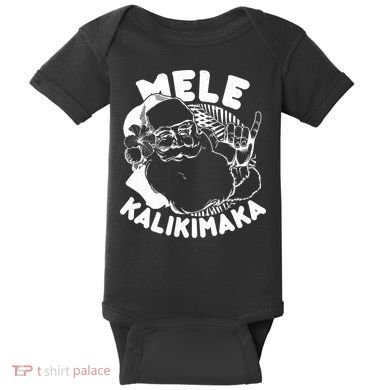 Mele Kalikimaka Santa Claus Baby Bodysuit